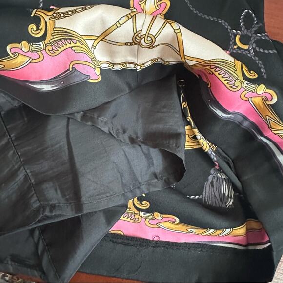 SINEQUANONE Paris Black Pink Floral Sleeveless Sheath Dress Retro Classic - Picture 5 of 12